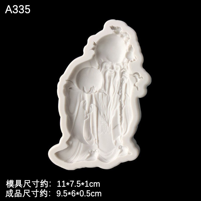 Celebración de cumpleaños hadas melocotón ancianos silicona molde fondant cake chocolate Decoración Accesorios arcilla suave cerámica hecha a mano