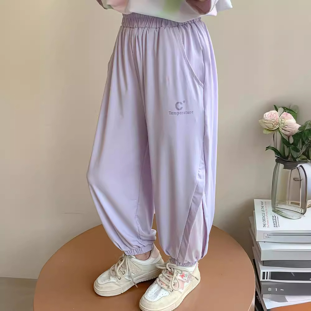 Sommer Mädchen Eisseide 2024 Neue Kleine und Mittlere Größe Mückenresistente Dünne Sonnencreme Schnelltrocknend Kindersport_voghion.com