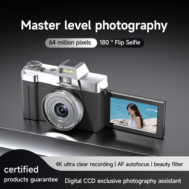 Cross-border e-commerce digital camera video camera CCD full HD 4K with flip HD screen 4K micro single