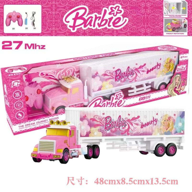 Cross-Border Oversized Remote Control Simulation Container Truck Model Pink Truck Model Ornaments Children's Toy Car