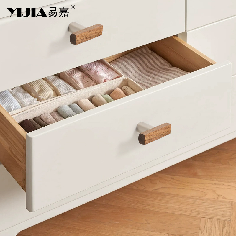Simple estilo japonés en forma de T mango de armario de madera tronco cajón de muebles de estilo tronco cabecera de madera mango de puerta de gabinete image 4