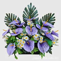 Calla lily bonsai Qingming Festival sacrificial supplies Bedding funeral supplies Crystal coffin wholesale cremation blanket