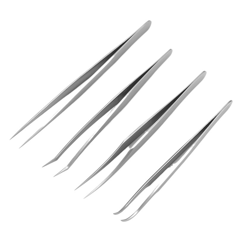 Sandblasting gold feather clip flowering grafting eyelash tweezers planting false eyelash clip false eyelash auxiliary device eyelash tweezers