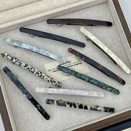 韩版发饰窄版长款一字夹半扎发夹刘海边夹中号弹簧夹顶夹女头饰品