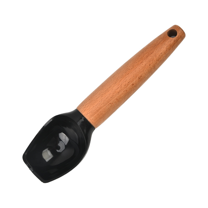 Mango de madera queso pala pizza cuchillo rodillo raspador cuchara de helado cuchillo de peeling sacos de cocina gadget set