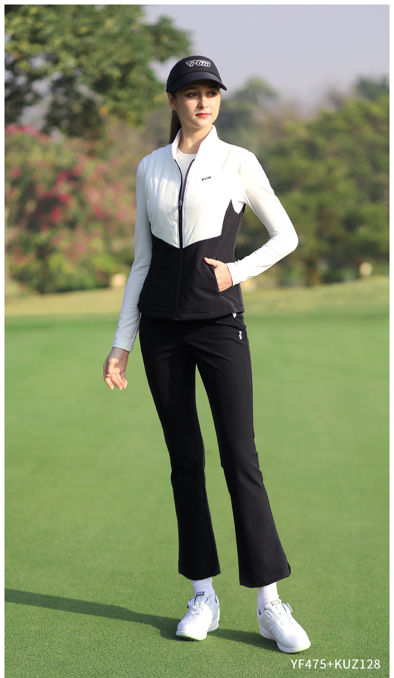 Áo gi lê nữ golf mẫu mới thu đông PGM — Yf475-trắng Đen [thêm bông], Yf475-đỏ Đen [thêm bông], Yf475-kaki Đen [thêm bông] chi tiết 5