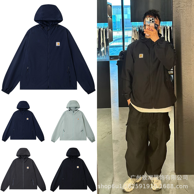 Autumn and winter Carhartt w1p Carhartt sun protection jacket, unisex hooded cardigan windbreaker, trendy Autumn and winter Carhartt w1p Carhartt sun protection jacket, unisex hooded cardigan windbreaker, trendy