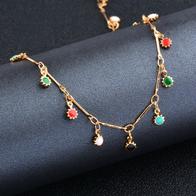 1 Piece Simple Style Sun Star Alloy Enamel Plating Women's Bracelets display picture 4