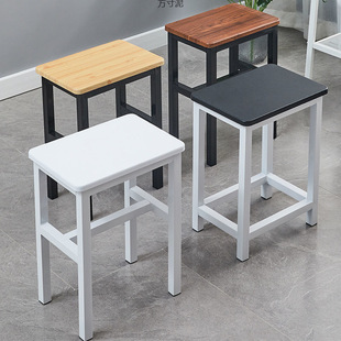 Thickened Stool, Colorful Square Stool, Dining Stool, Factory Dormitory Student Stool, Training Table and Chair, Household Adult High Stool Chair