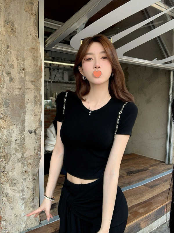 今年人気の女性用ブーツカットパンツスーツ、夏の韓国風ファッションホットガール半袖トップスとカジュアルパンツの2点セット|undefined