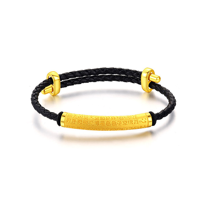 Bracciale cuore sutra gioiello etnico con perline color oro_voghion.com