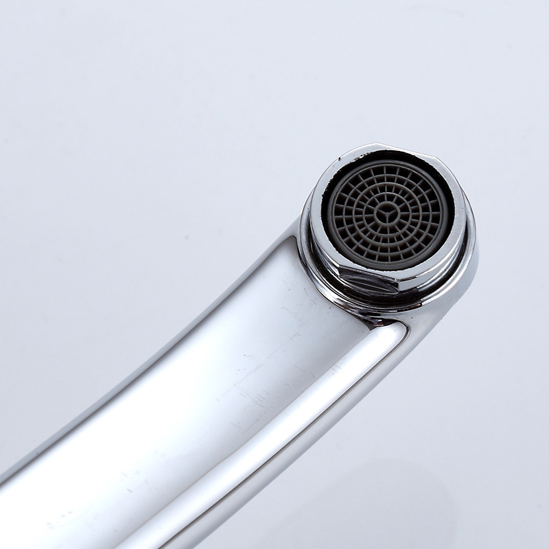 Lavabo de cocina Grifo de agua fría y caliente de boca larga Grifo de fregadero de olla de enano antiguo giratorio de un solo orificio universal image 5
