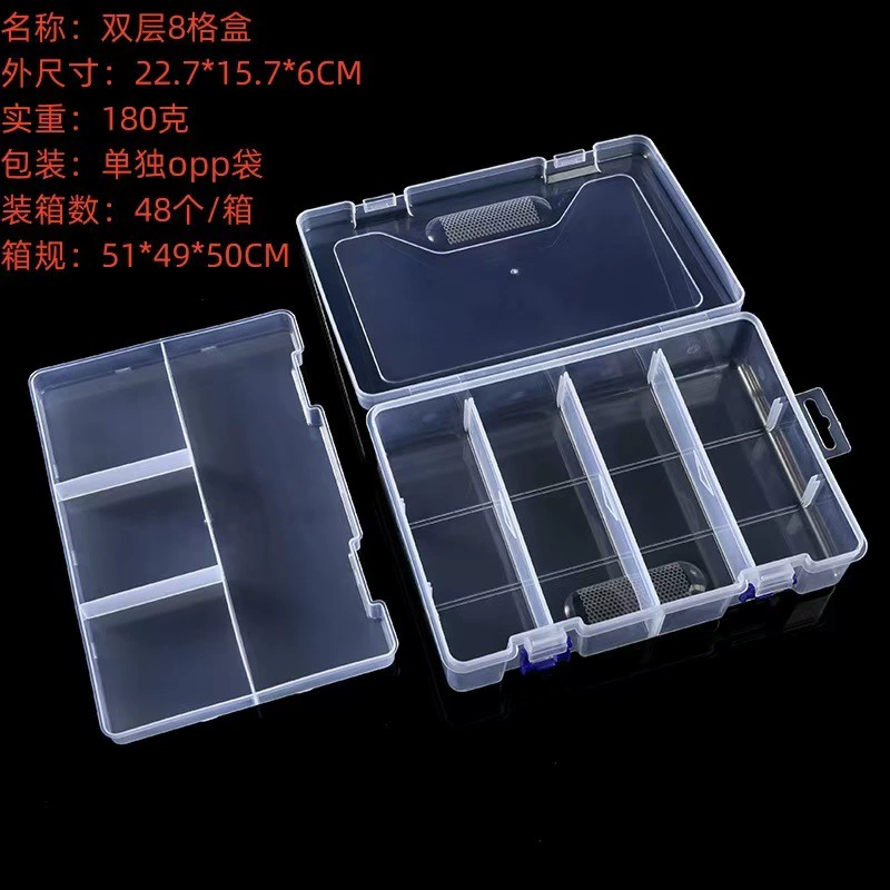 Storage box, small storage system, earrings, transparent plastic accessory