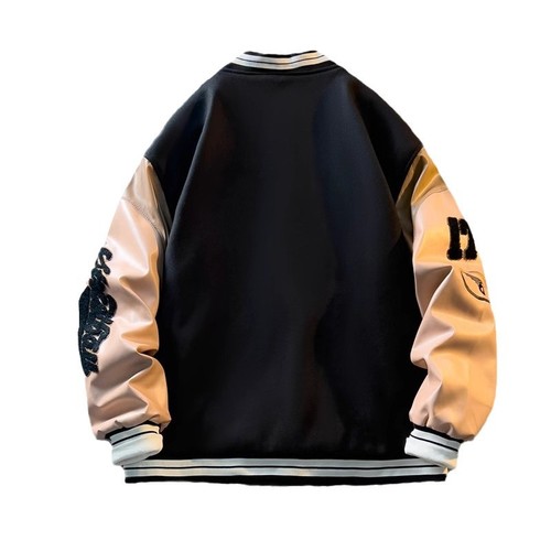 American Retro Heavy Embroidered Baseball Jacket Men's Patchwork Jacket Spring and Autumn Top Home Photo #WT167