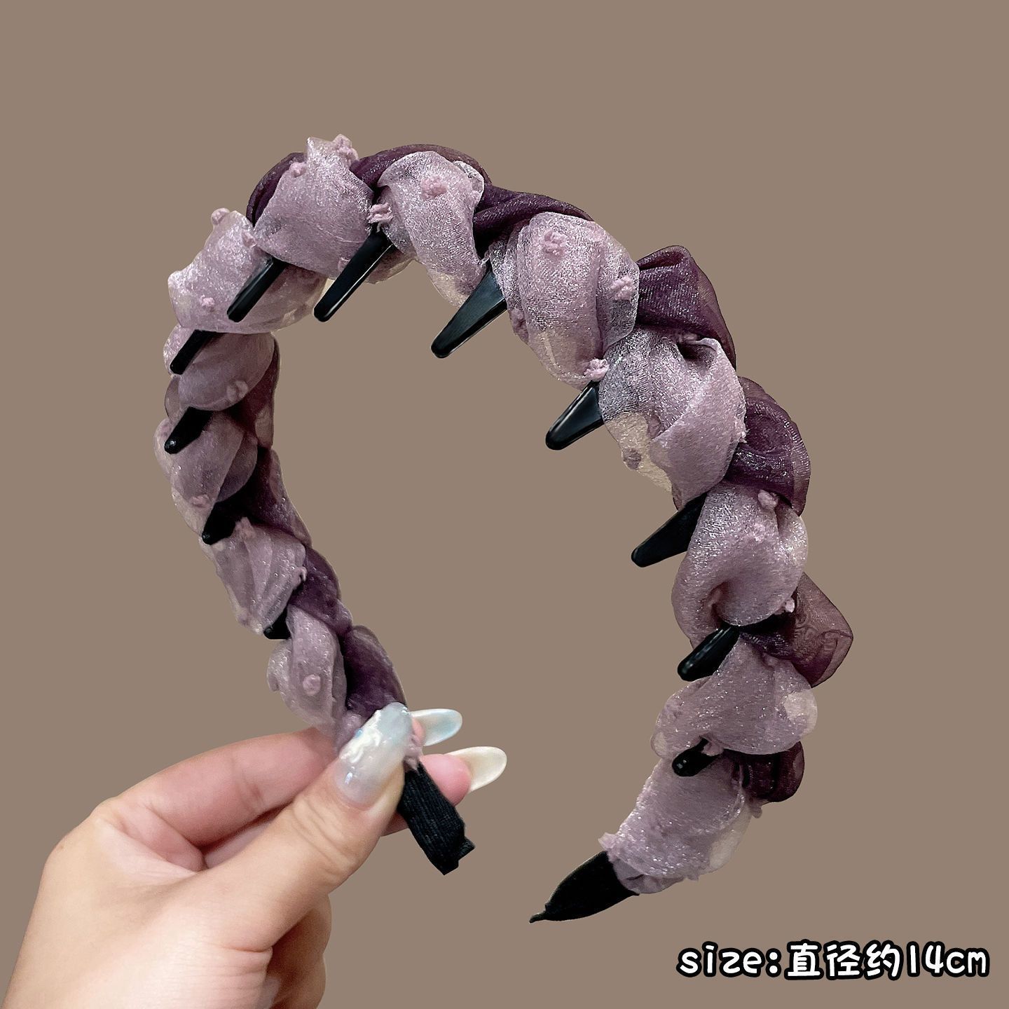 Diadema alta para mujer, nueva colección 2026, accesorio para el cabello estilo Chanel francés, elegante banda ancha para el cabello.