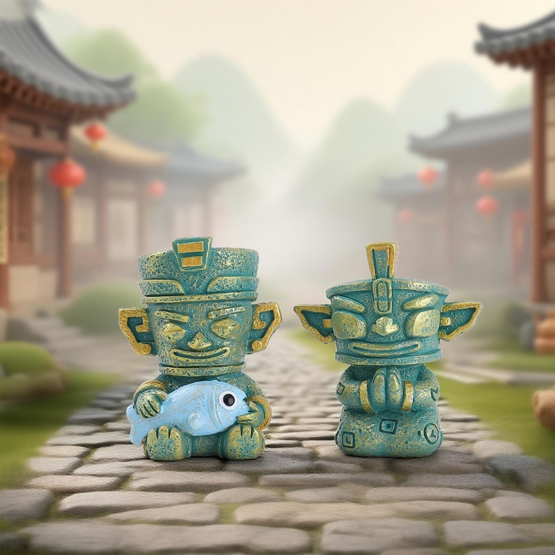 创意古风装饰品桌面摆件古蜀秘匣青堆堆盲盒网红同款家居礼物批发|undefined