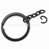 Source manufacturer Dongguan spot metal dumb black key flat ring plus 1.2*4 section button chain key chain accessories