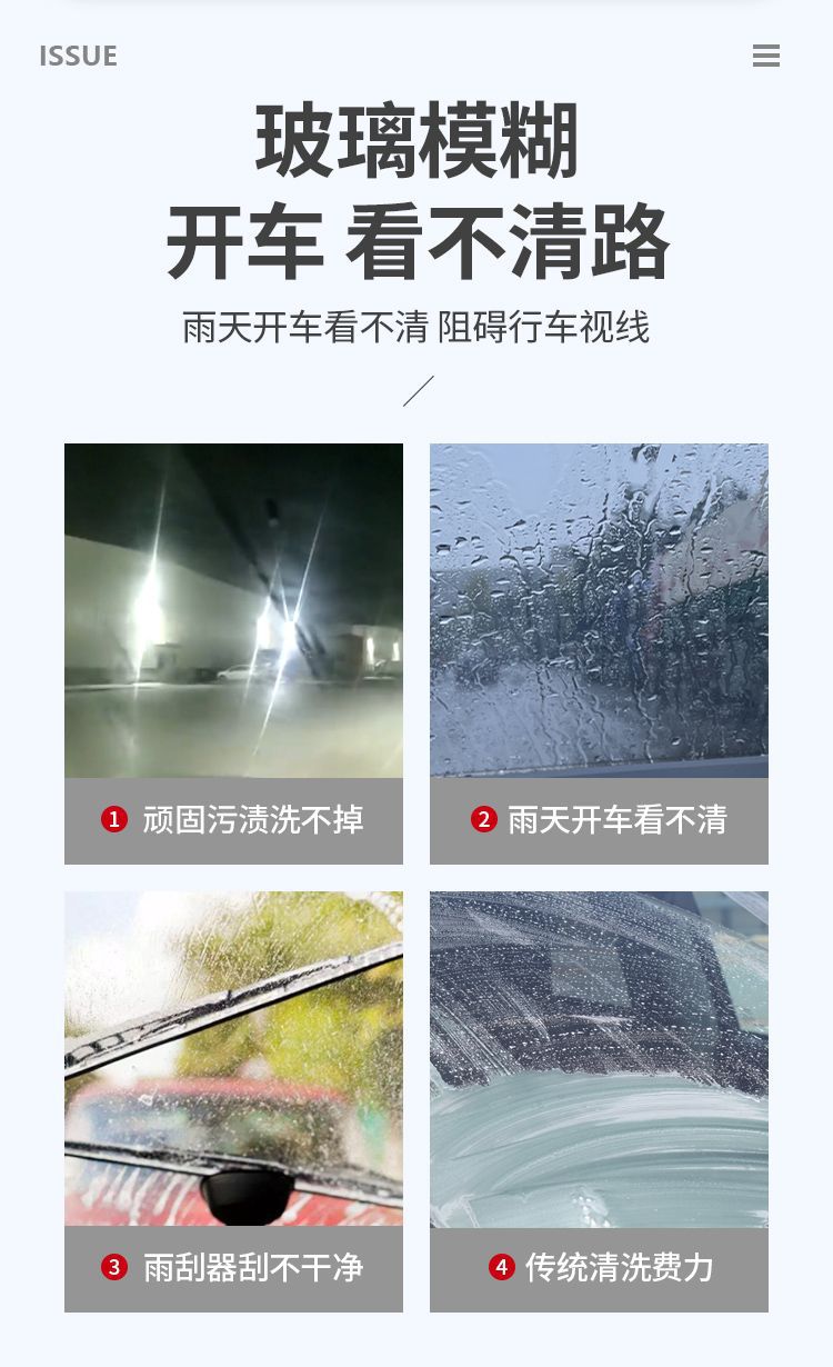 Genuine Rongli Crystal-Coated Glass Water Car Wiper Fluid, Stain Removal Coating, Winter Anti-Freeze at Minus 40 Degrees