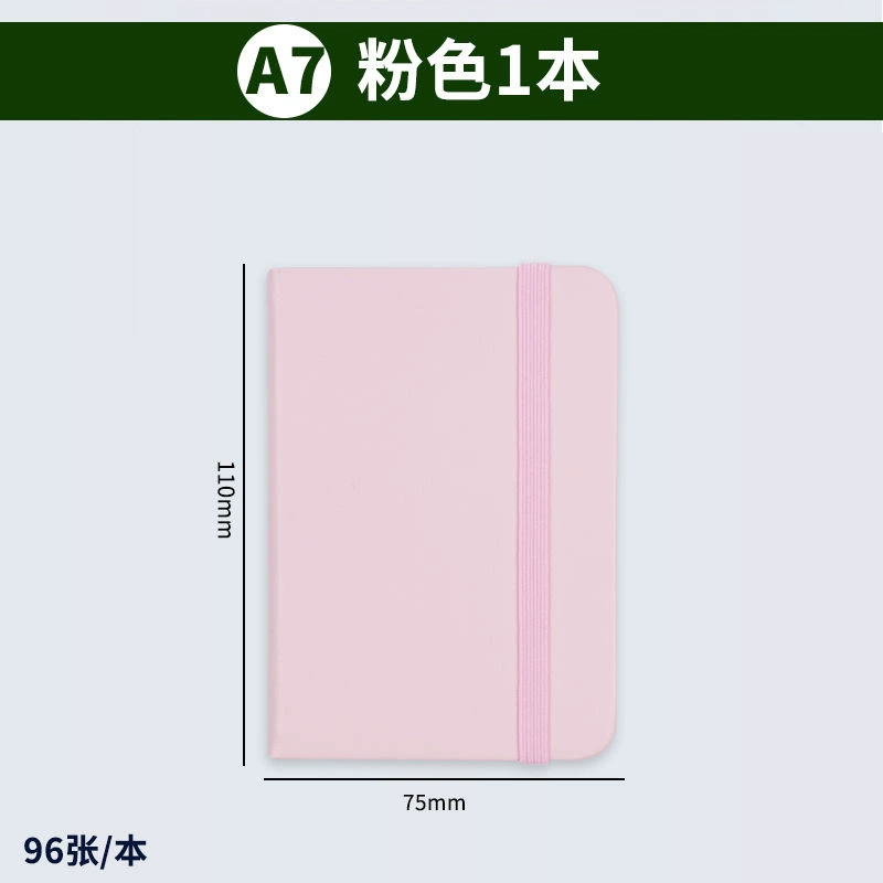 Portable Pocket Notebook A6/A7, Elastic Band Closure, Multi-Color Covers