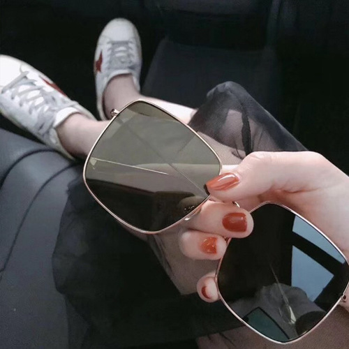 Sunglasses for Women  New Metal Sunglasses for Male Internet Celebrities Same Style Korean D Family Square Frame Sunglasses Wholesale