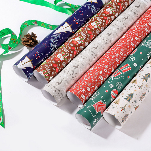 Packaging paper Christmas gift paper gift bunch box packaging new cross-border thick in stock wholesale custom