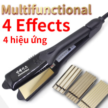 跨境越南3合1多功能直卷发器两用烫发电夹板可换板女拉直板玉米须