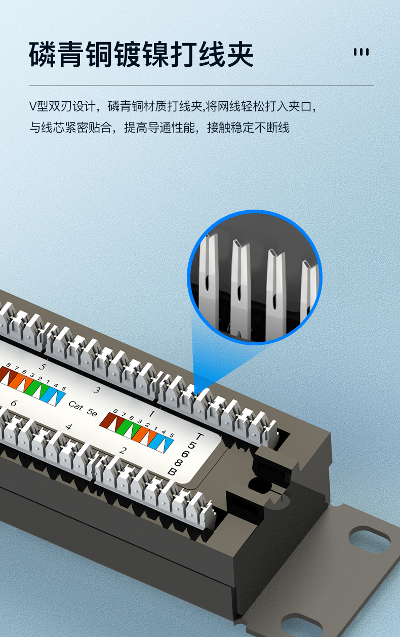 超五类24口非屏蔽光纤网络配线架 RJ45模块cat6语音超六类配线架-阿里巴巴