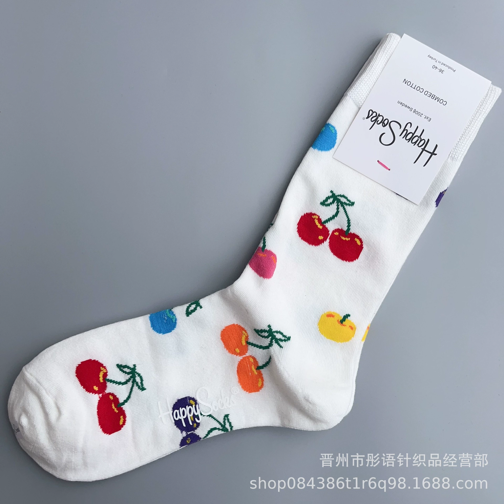 Чулки Happysocks женские скандинавские модные хлопковые гольфы средней высоты женские классические универсальные четыре сезона с животными