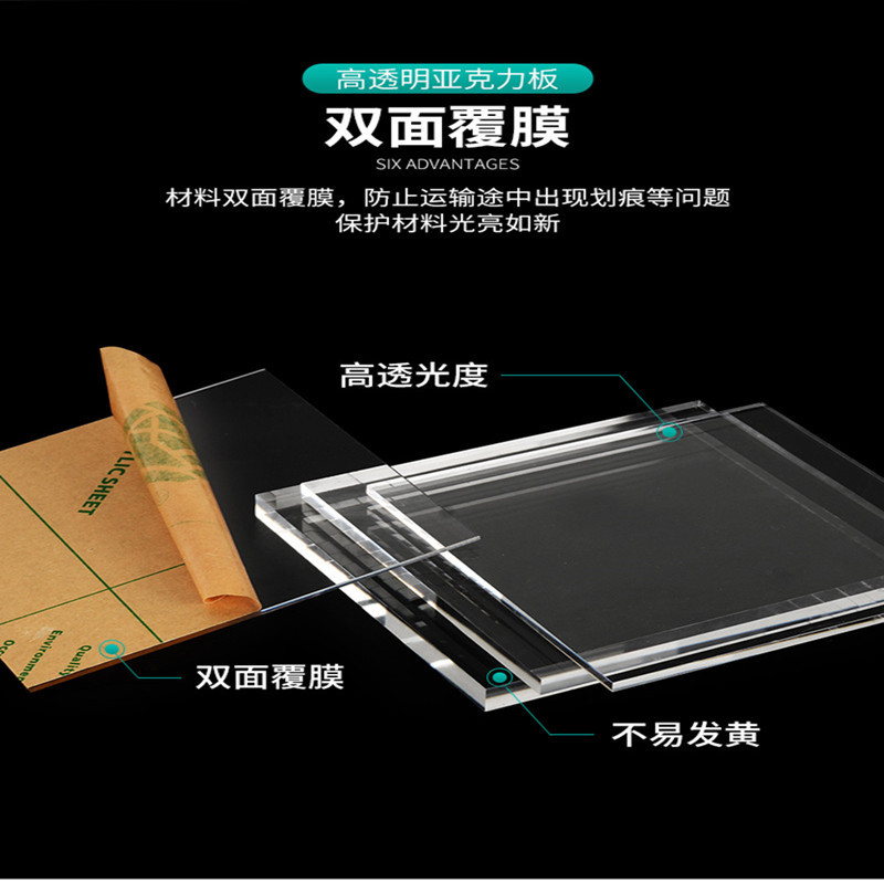 厂家直供透明板 有机玻璃 零切塑料板加工制造生产PMMA板材