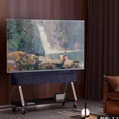 実木は移動可能に着地した視聴覚盤の小戸型客間の軽贅沢風ステンレス帯輪テレビ移動スタンド