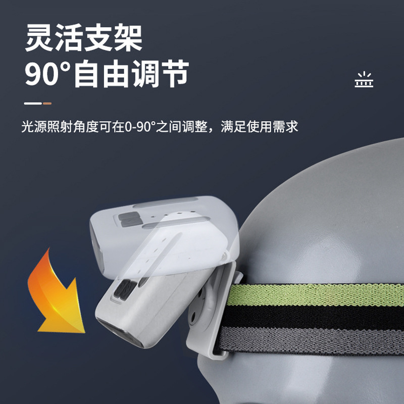 Nuevo faro transfronterizo luz del sensor de marcha al aire libre larga resistencia Luz de pesca nocturna luz de trabajo impermeable doble fuente de luz sombrero clip de luz