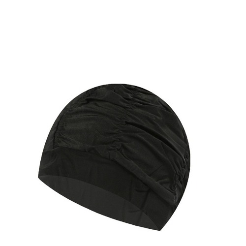 Swimming Cap for Women, Fashionful Floral Print Pleated Adult Comfortable Non-Squeezing Long Hair Solid Color Large Size Fabric Swim Cap Wholesale