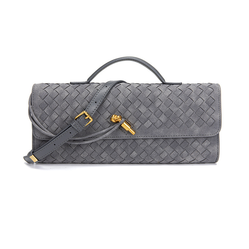 Amazon's Popular Frosted Baguette Accordion Bag, Horizontal Style Handbag and Crossbody Bag, Autumn Style Woven Shoulder Evening Bag Amazon's Popular Frosted Baguette Accordion Bag, Horizontal Style Handbag and Crossbody Bag, Autumn Style Woven Shoulder Evening Bag