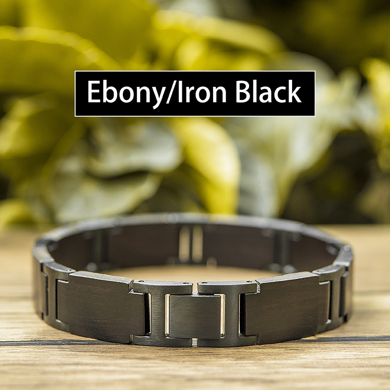27g Weight Bracelets Classification Wood Chain Material 1 Piece Quantity Daily, Street Occasion Wood Material Geometric Pattern Men's Gender Vintage Style, Simple Style Style Men's Vintage Style Simple Style Bracelets Geometric Wood Men's Chain Bracelets 10