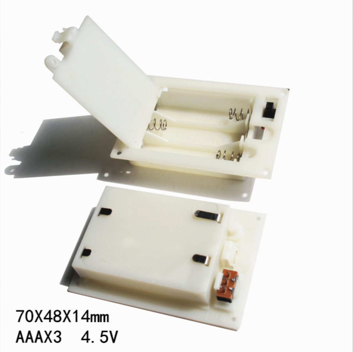 7#3节电池盒，5号3节电池盒，电池盒，钳入式电池盒，有边电池盒