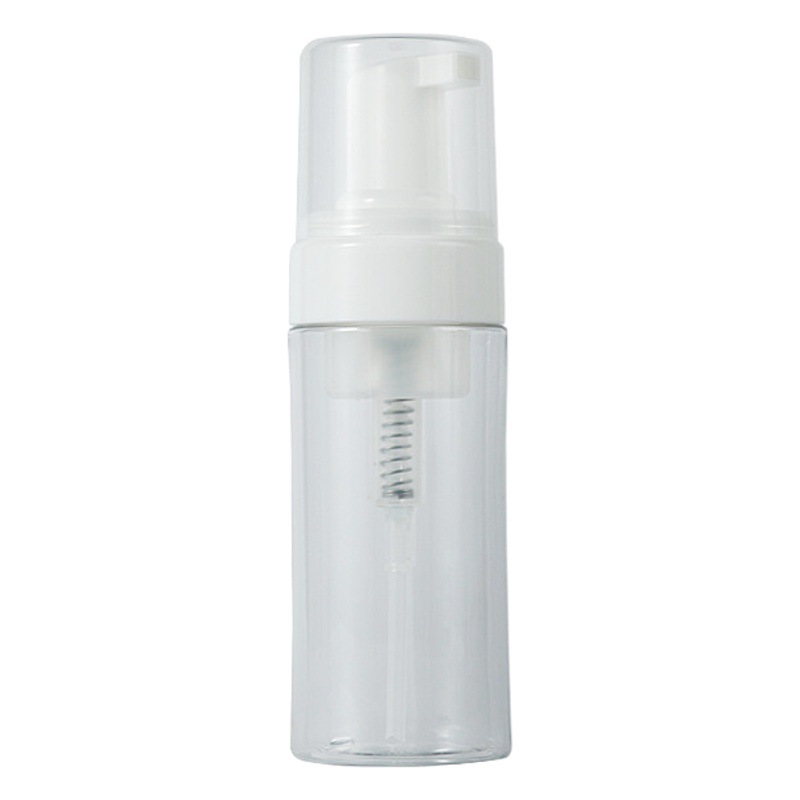 Botella espumante de mousse limpiadora PET spot 100ml botella de espuma transparente de plástico limpiador facial especial botella espumante