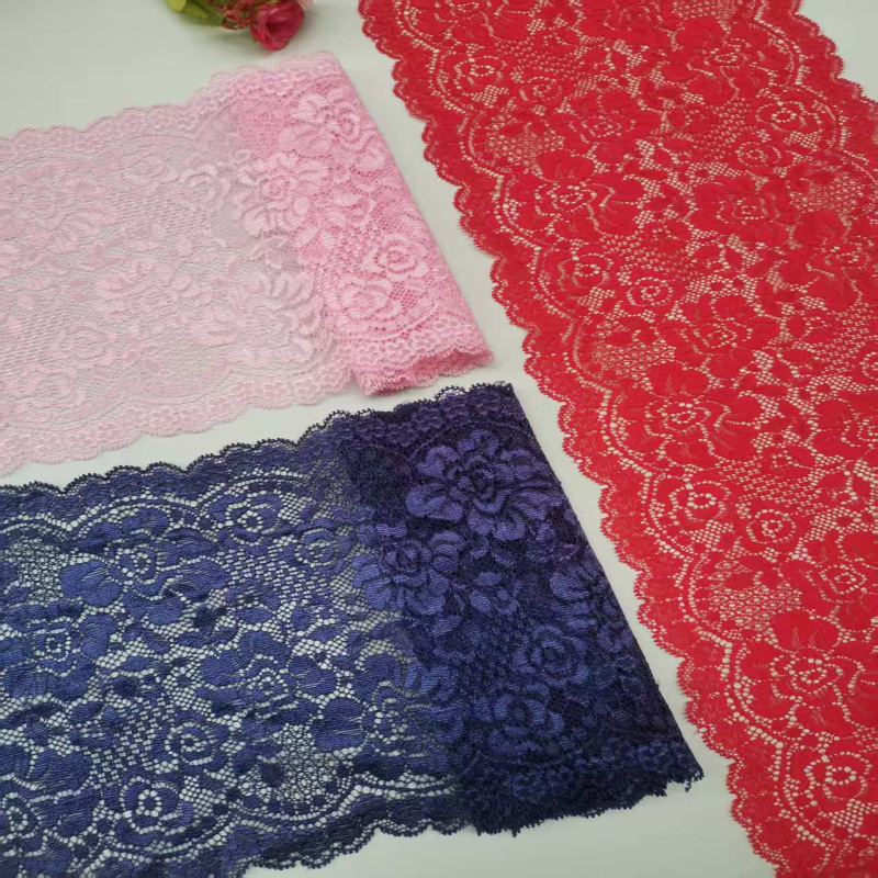 （荐）弹力蕾丝花边 diy服装辅料衣服裙子装饰18cm宽多色可选宽花