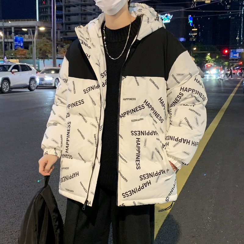 Хлопковое пальто для молодых мужчин, хлопковое пальто, мужское короткое осеннее и зимнее красивое