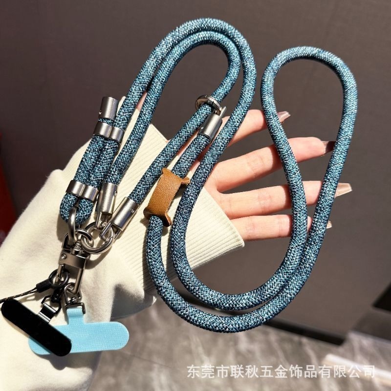 新款高级感拼接手机挂绳8MM三合一多功能斜跨挂脖防丢手腕手提绳|undefined
