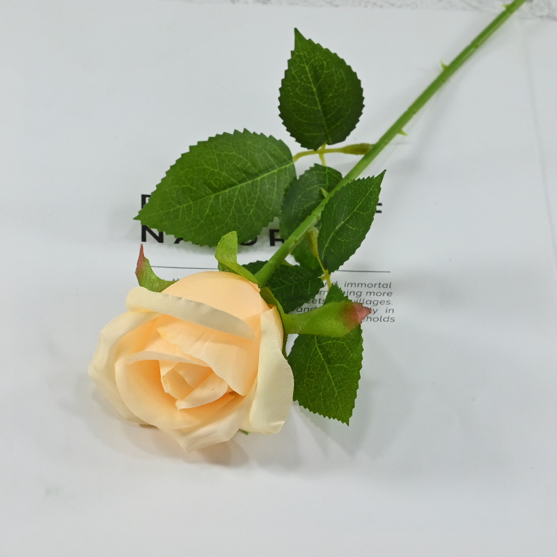 Flores de simulación al por mayor de una sola rosa triangular gran precio decoración de boda flores de decoración del hogar flores flores falsas flores flores falsas