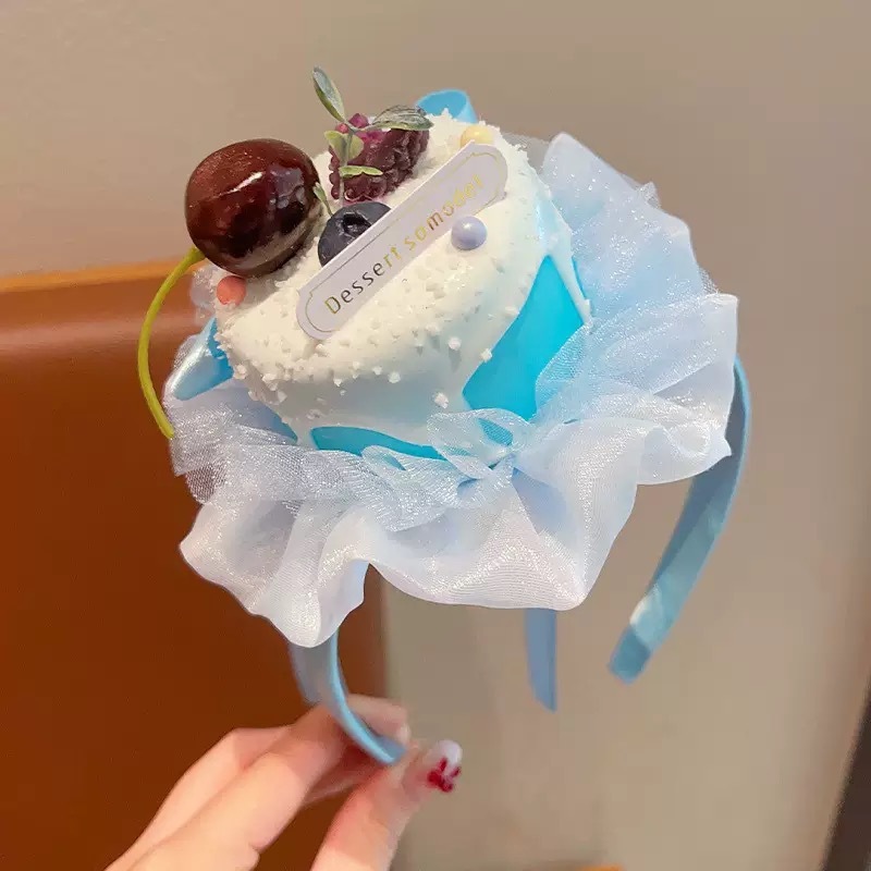 小女孩生日帽子皇冠发箍女童樱桃蛋糕头箍儿童公主风网红洋气头饰|undefined