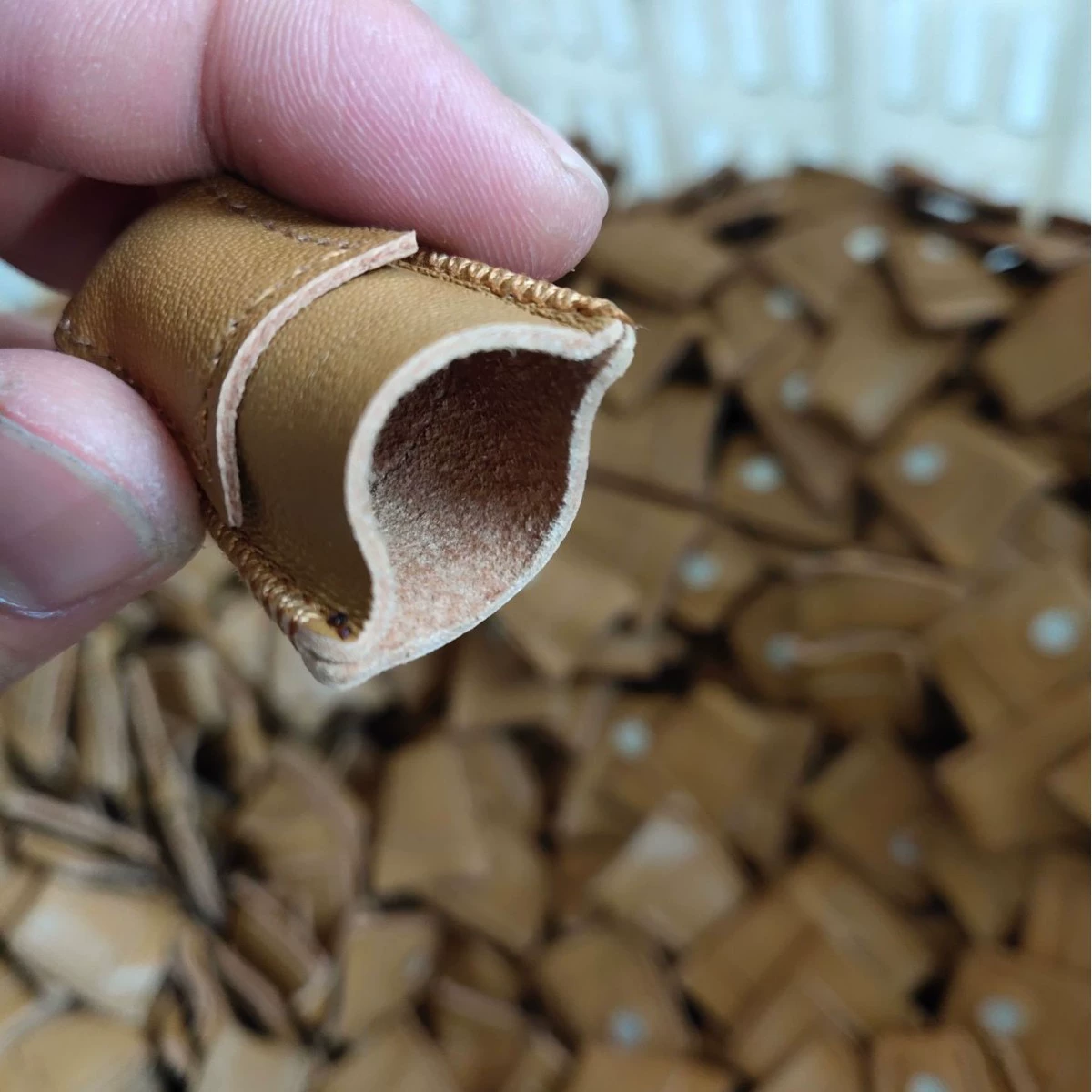 Sheepskin thimble cots, knitting tool accessories, cowhide thimble cots, thimble cots, sewing tools