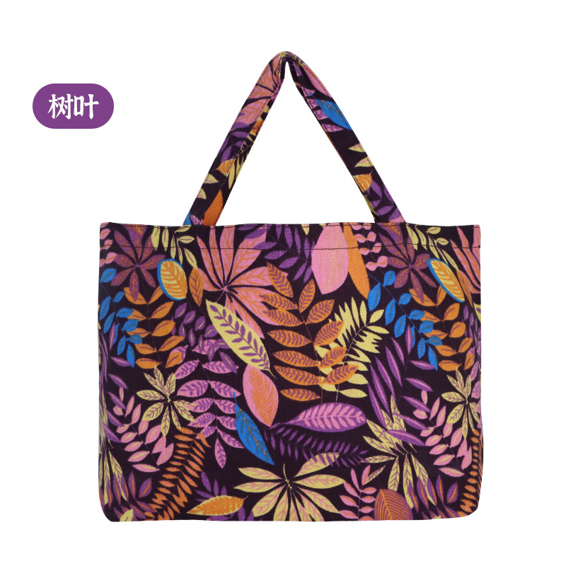 Bolsas de lona al por mayor del fabricante, en stock, con diseños impresos, bolsas de lona modernas para estudiantes, bolsas de compras creativas, bolsas de hombro reforzadas.