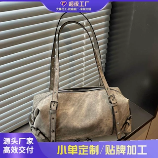 跨境洋气复古包包女2026秋季新款高级感轻奢单肩包百搭通勤手提包