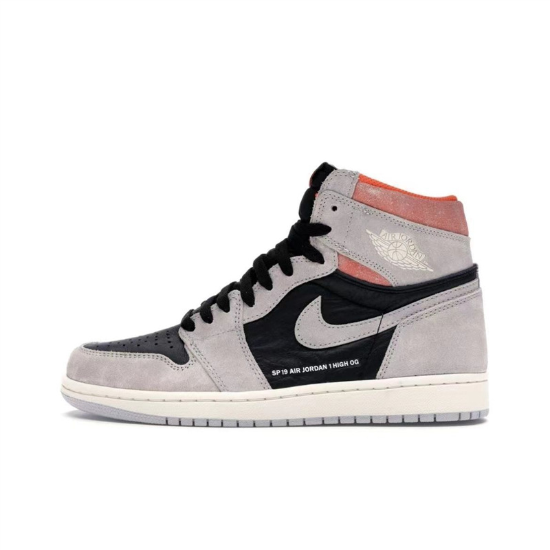 Aj1 pure original high top-grey suede