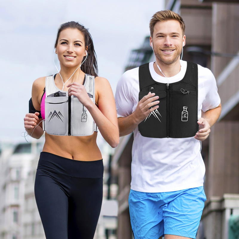 Chaleco reflectante personalizable para correr, bolsa de pecho para teléfono móvil para deportes al aire libre, montañismo y ciclismo, mochila ajustada para hombres y mujeres