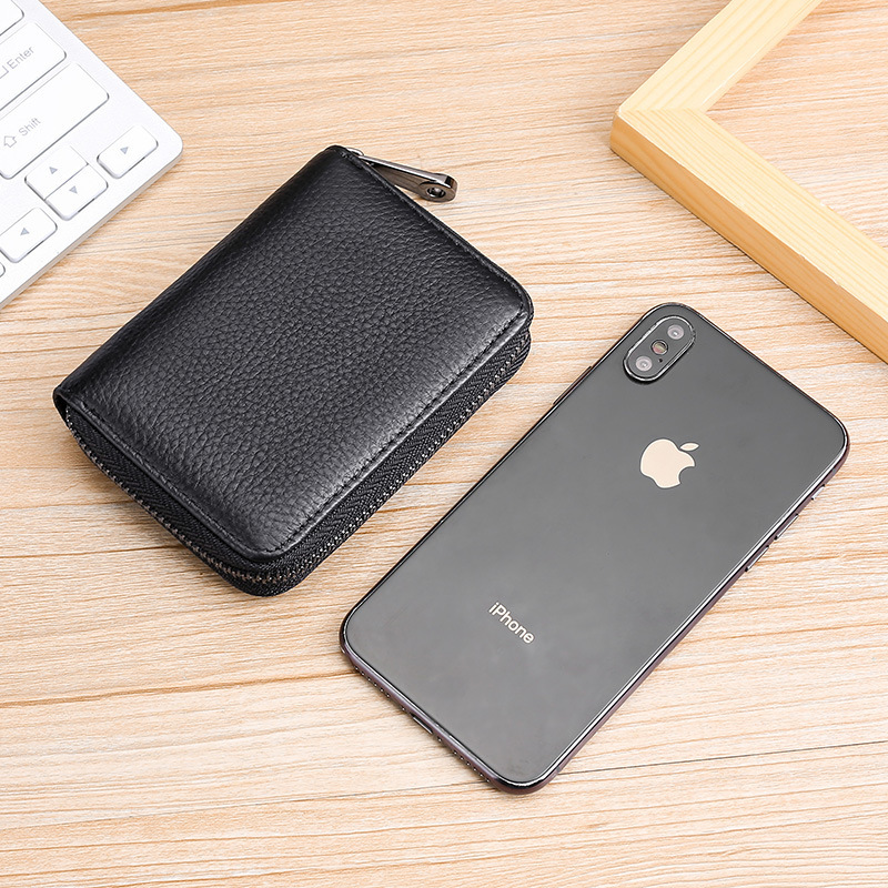 Titular de la tarjeta de la ventana del espejo antirrobo titular de la tarjeta de crédito de gran capacidad de los hombres titular de la tarjeta multi-Tarjeta titular de la licencia de conducir