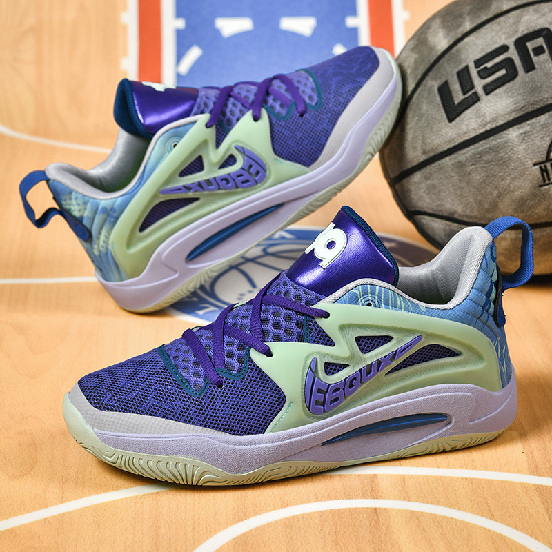 Durant's Basketball Shoes for Men Kd Shock-Absorbing Air Cushion Practical Low-Cut Sports Shoes with Noise