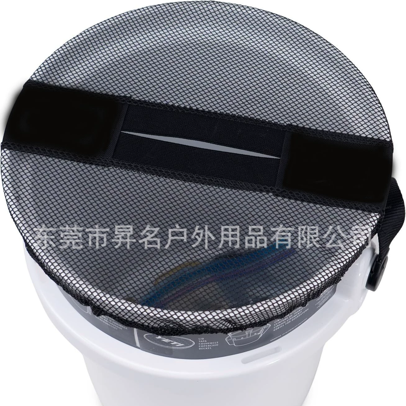 Крышка ведра для рыболовной приманки, конвертер для крышки мусорного бака для лодочного ведра - аксессуары для рыбалки и катания на лодках - черная сетка