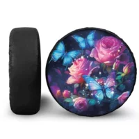 AliExpress новая бабочка цветочная растительная печать автомобиля универсальный чехол для шин для защиты от солнца